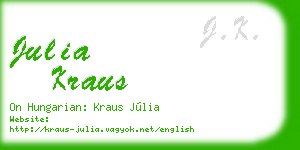julia kraus business card